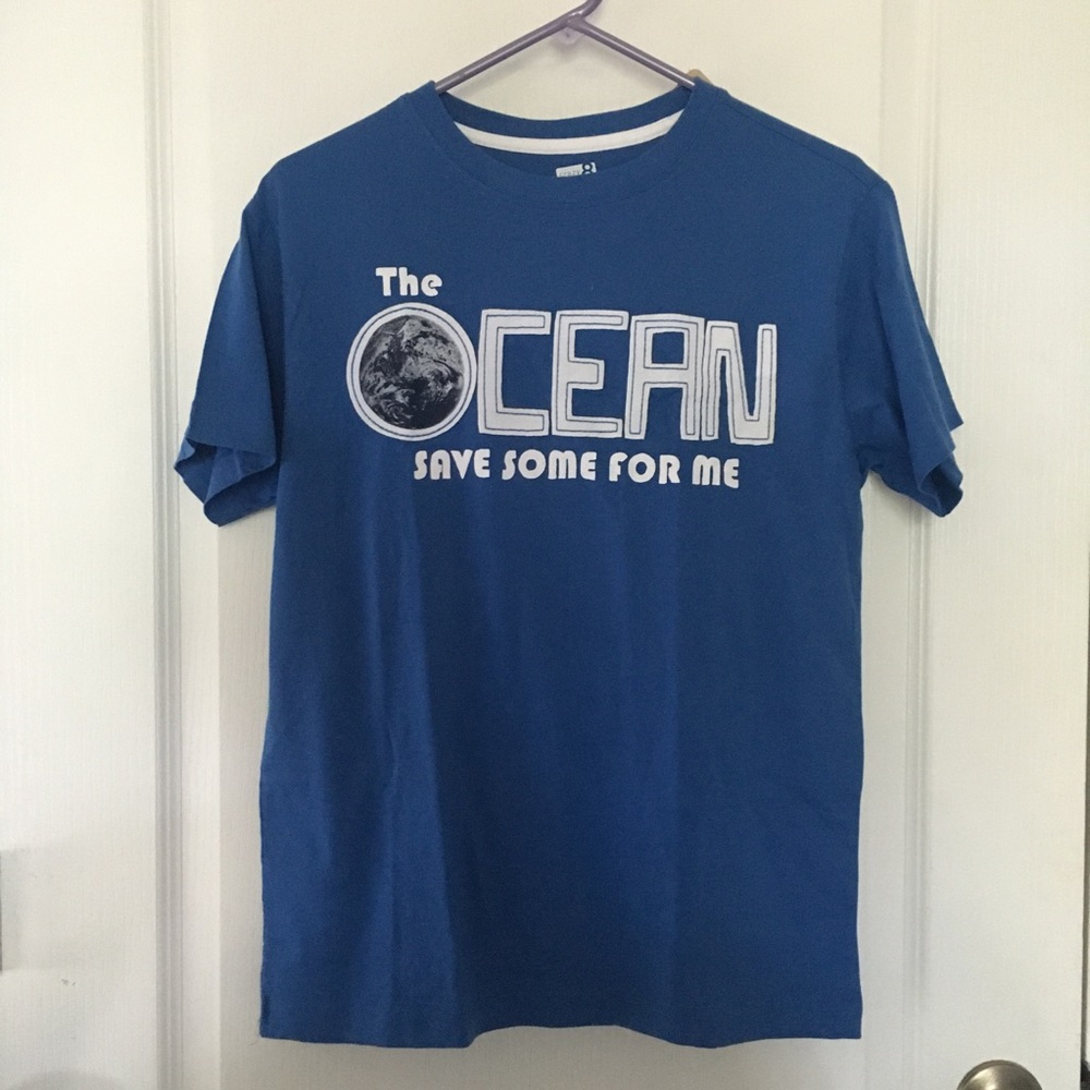 Crazy 8 Boys XL (14) Blue Save the Ocean t-shirt